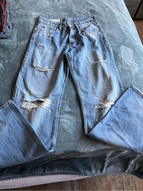 Zara Light Blue Distressed Jeans